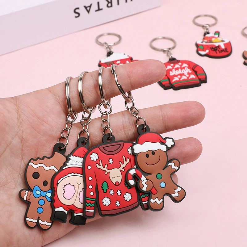 12Pcs Christmas Keychain Ornaments – Festive Xmas Pendants Christmas Keychain Set Babs