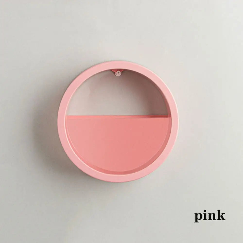 Wall-Mounted No-Drill Round Flower Pot | Hanging Planter Wall-Mounted Planter Babs Pink-28cm