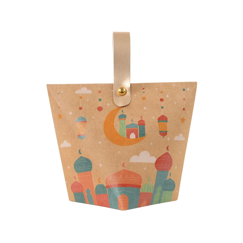 5/10Pcs Eid Mubarak Candy Gift Boxes | Ramadan 2026 Party Supplies Holiday Gift Box Babs D 5pcs