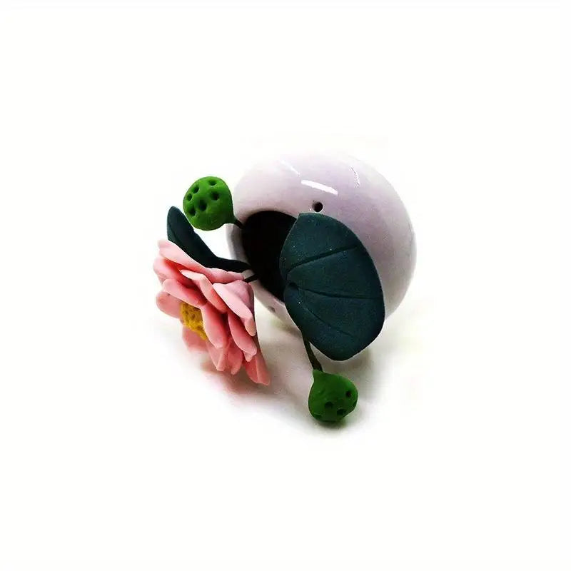 1:12 Miniature Ceramic Lotus Potted Bonsai Dollhouse Ornament Miniature Dollhouse Ornament Babs