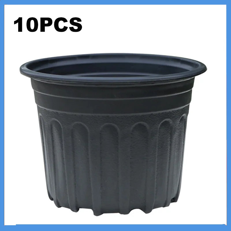 10-Pack 1 Gallon Flexible Nursery Pots with Drainage Holes Nursery Pots Babs 10PCS