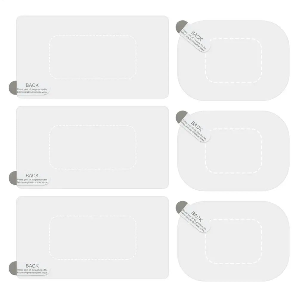 6-Pack Dash Cam Windshield Electrostatic Stickers – Clear PET Film Dash Cam Mount Sticker Babs 6pcs