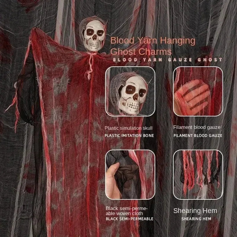 Halloween Hanging Skeleton Grim Reaper Ghost Skull Prop 1-10PCS Halloween Hanging Prop Babs