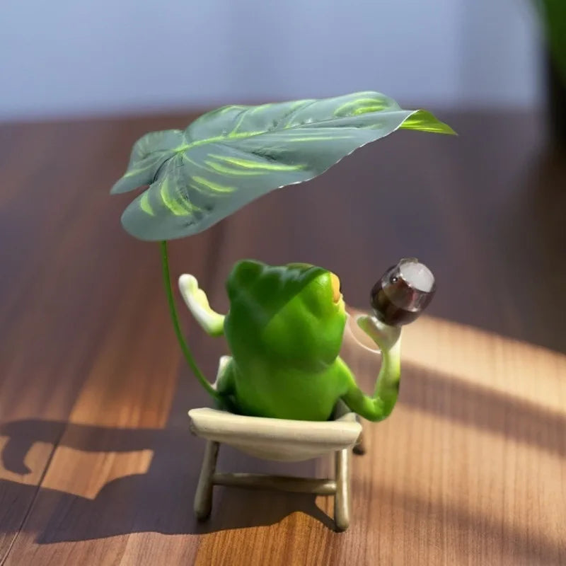 Resin Frog Lounge Chair Ornament – Garden & Home Décor Resin Garden Ornament Babs