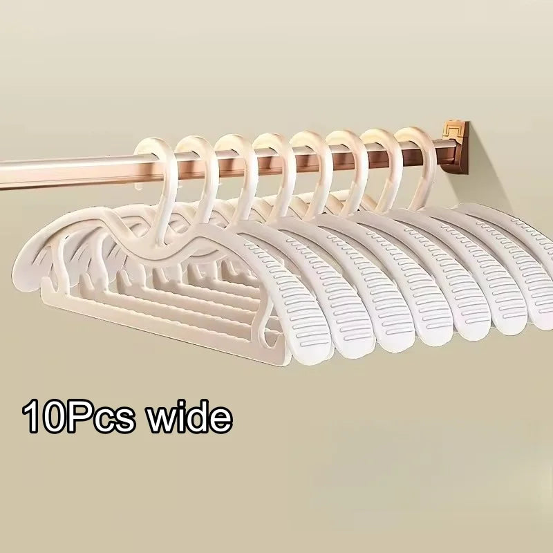 10-Pack Wide Shoulder Non-Slip Clothes Hangers | Space Saving Clothes Hangers Babs 10Pcs wide