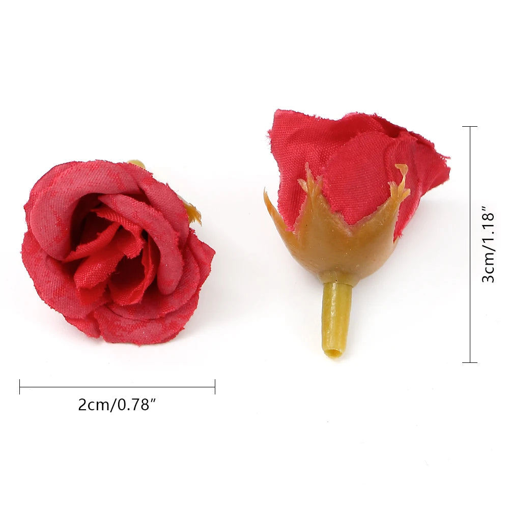 50 Pcs Silk Rose Artificial Flower Heads – Wedding & Home Decor Artificial Flower Heads Babs
