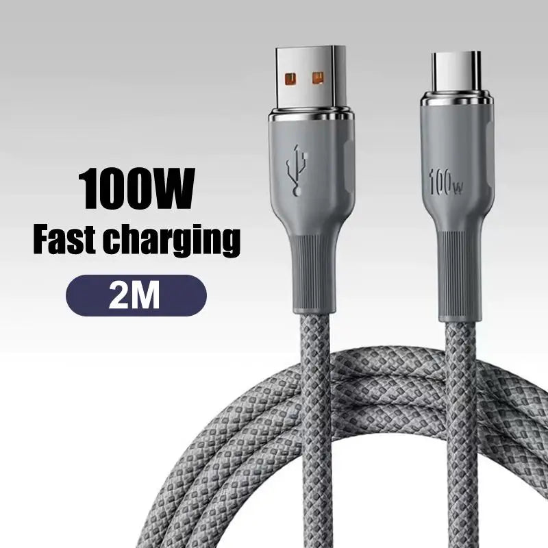 USB to USB-C Braided Cable – 6A 100W Fast Charging & Data Sync USB-C Charging Cable Babs A3