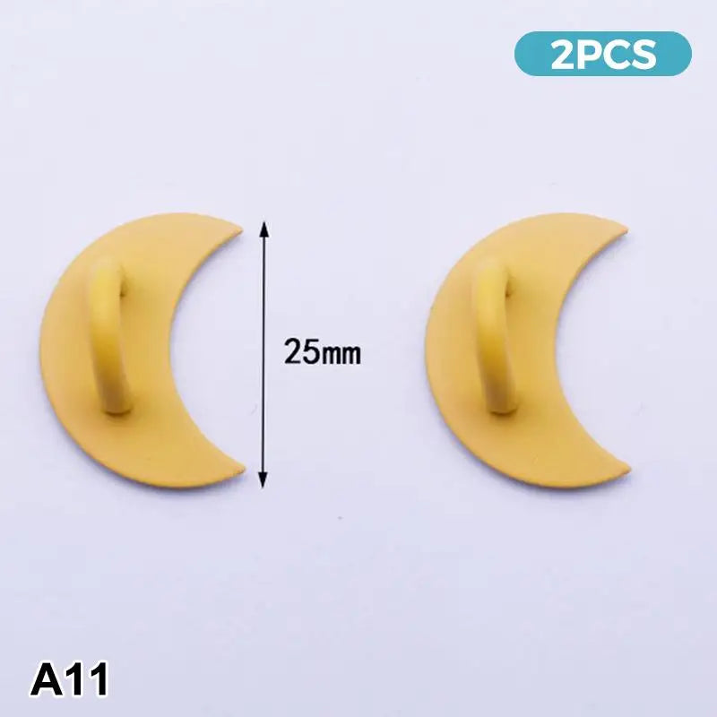 2pcs Adhesive Metal Phone Charm Holder & Keychain Loop Hook Phone Charm Holder Babs A11