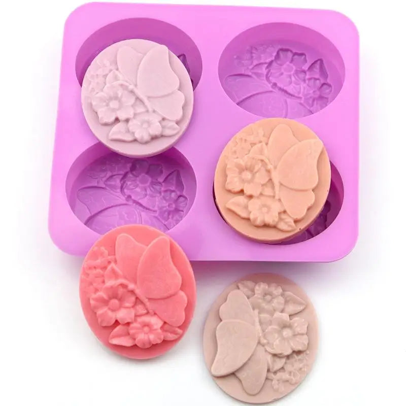 4-Hole Honeycomb Silicone Mold – Candy, Soap & Candle DIY Silicone Craft Mold Babs