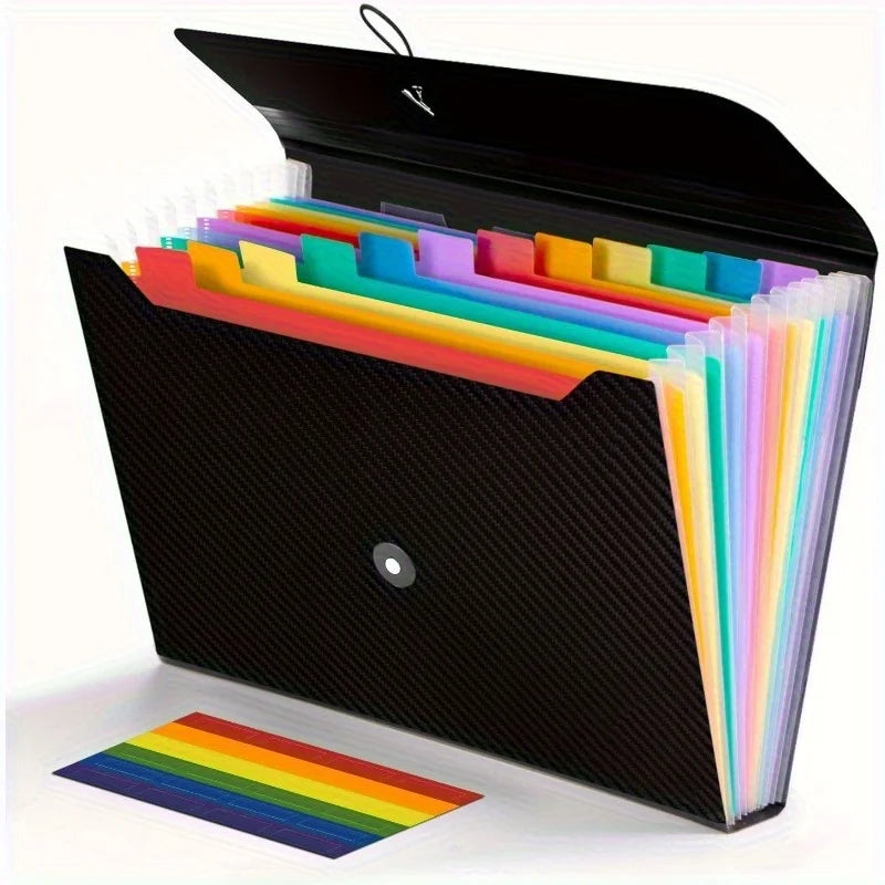 13-Pocket Accordion File Folder Organizer – A4 & Letter Size Accordion File Organizer Babs