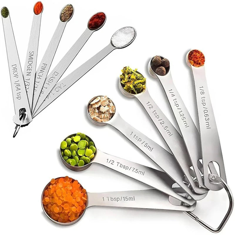 6-Piece Stainless Steel Measuring Spoons – Gram Dosing Set Measuring Spoons Set Babs