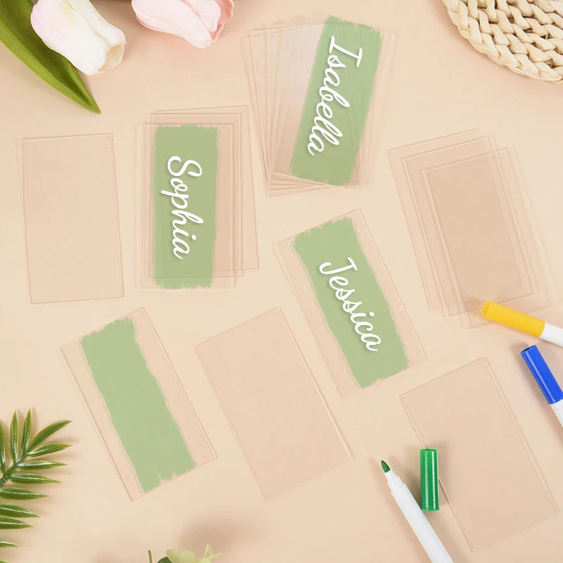 Clear Acrylic Table Place Cards for Wedding & Party (30/50 Pcs) Acrylic Place Cards Babs