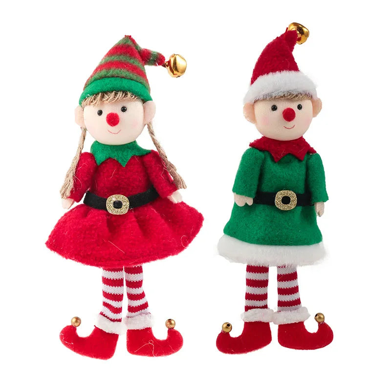 Christmas Elf Doll Ornament – Xmas Tree Hanging Pendant Christmas Tree Ornament Babs