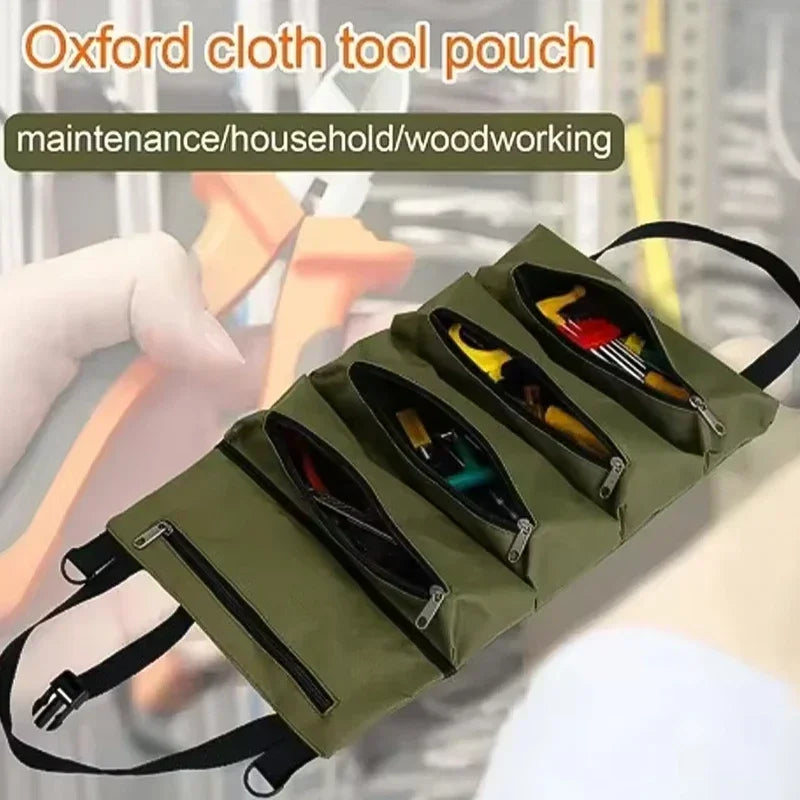 Heavy-Duty Oxford Roll-Up Tool Bag | Multi-Tool Organizer Roll-Up Tool Bag Babs