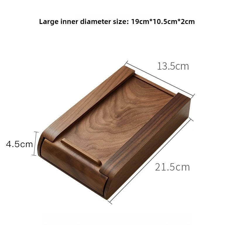 Wooden Under-Desk Pull-Out Storage Drawer | Desk Organizer Desk Storage Drawer Babs Walnut-Large