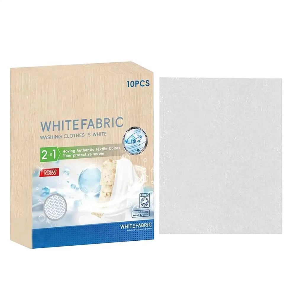 10 Fabric Whitener Dye Sheets – Cotton, Wool & Linen Laundry Laundry Whitening Sheets Babs 1 box