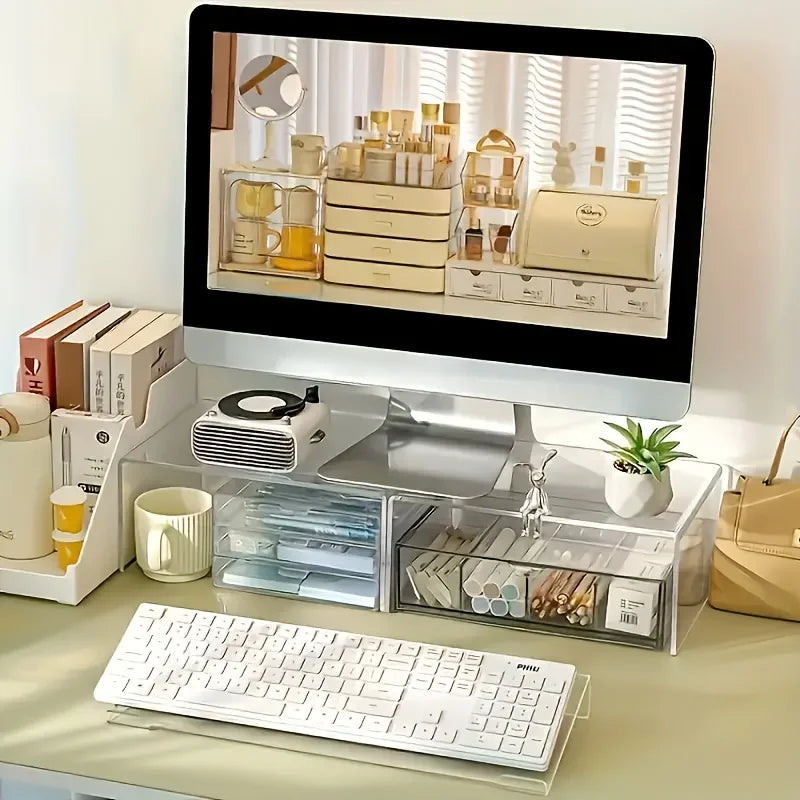 Transparent Acrylic Keyboard & Mini PC Desktop Stand Keyboard Desk Stand Babs