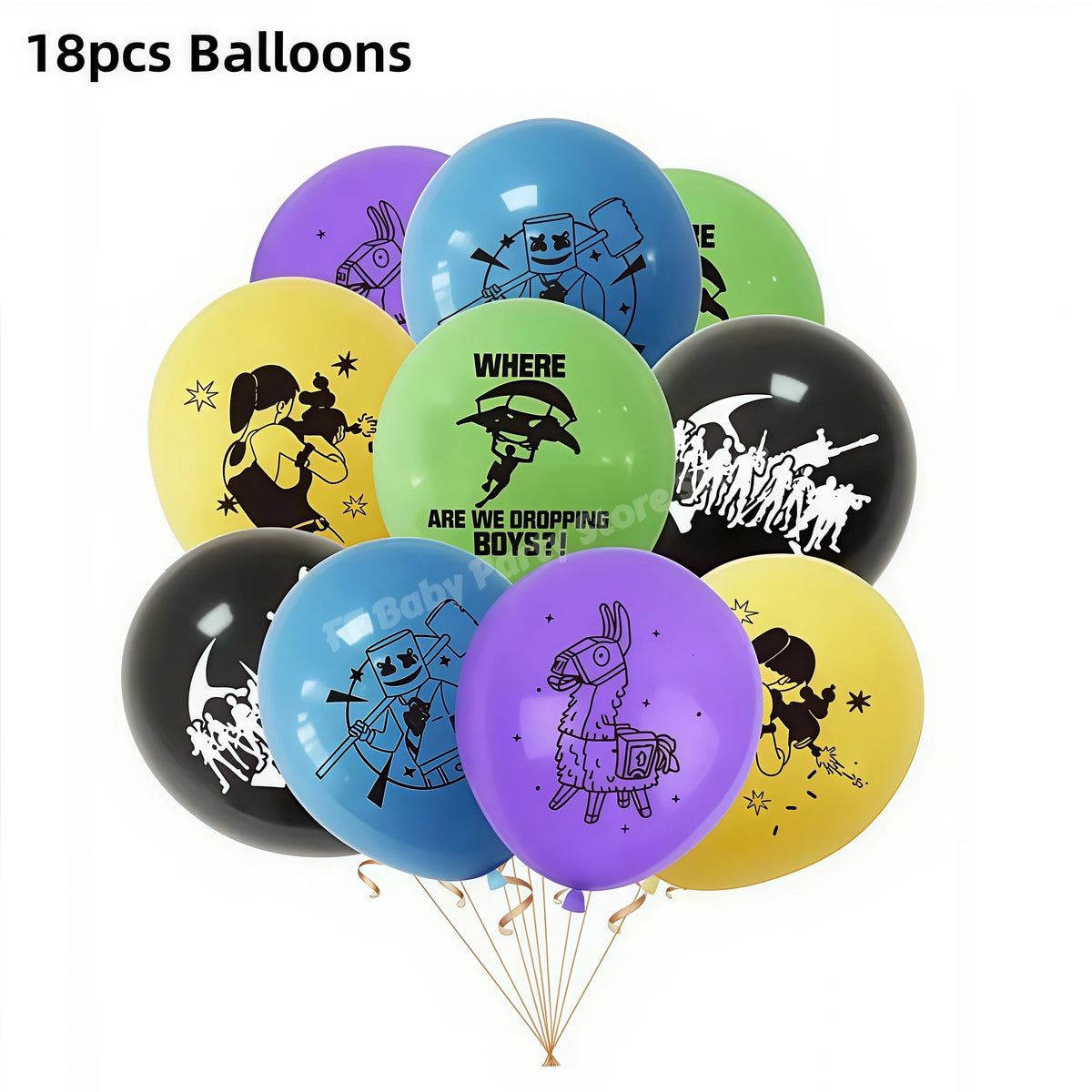 Video Game Birthday Party Supplies – Tableware, Balloons & Decor Party Tableware Set Babs 18pcs balloons