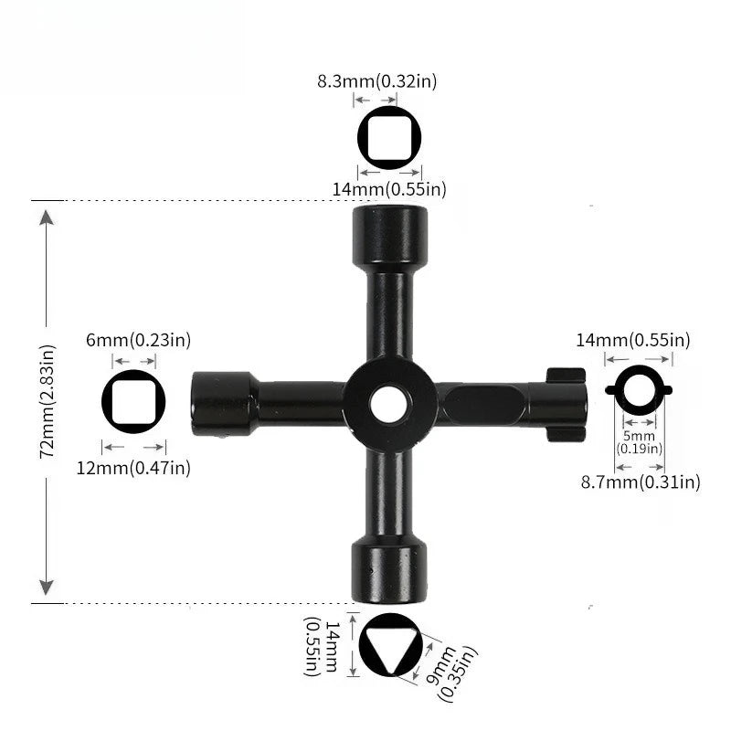 4-in-1 Portable Multifunctional Screwdriver & Socket Combo Multifunctional Screwdriver Babs A