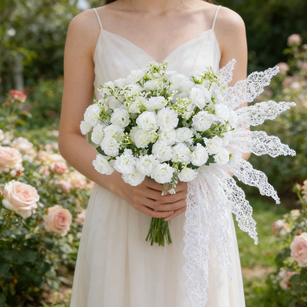 Artificial Silk Carnation Bouquet – Wedding & Home Decor Artificial Flower Bouquet Babs