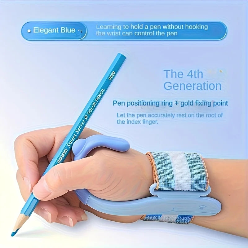 Silicone Wrist Correction Pen Holder – Ergonomic Writing Aid Writing Correction Aid Babs Blue