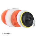6pc Car Polishing Pad Kit – Sponge & Wool Buffing Wheels Car Polishing Pad Kit Babs 3inch-6pcs