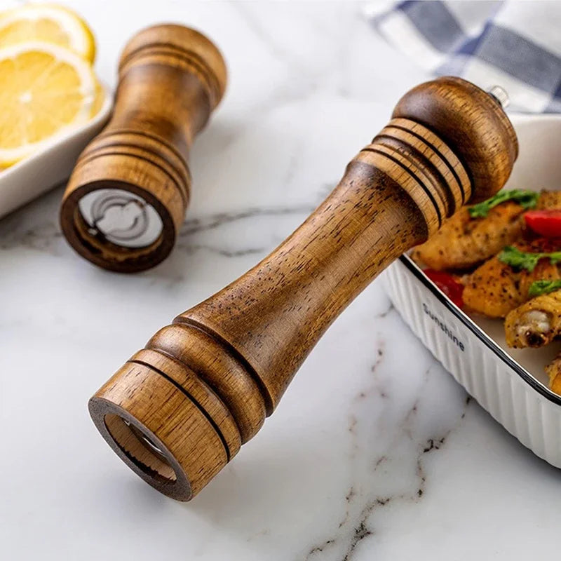 Solid Wood Salt & Pepper Grinder | Adjustable Ceramic Core Salt & Pepper Mill Babs