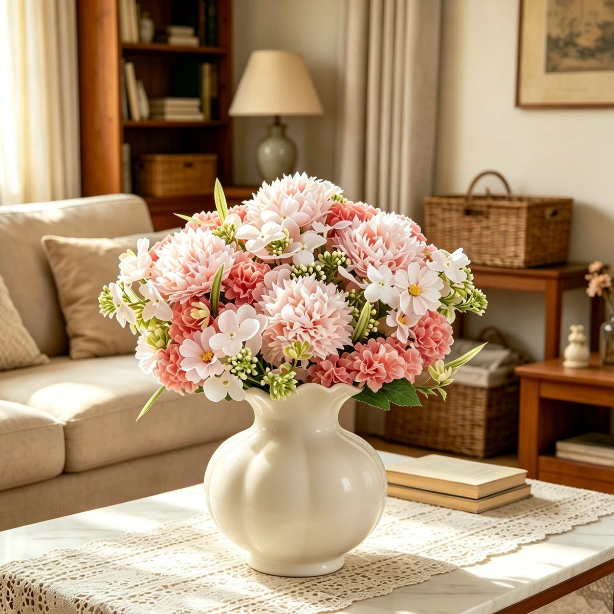 Silk Lilac Chrysanthemum Artificial Flowers – Wedding & Home Décor Artificial Silk Flowers Babs