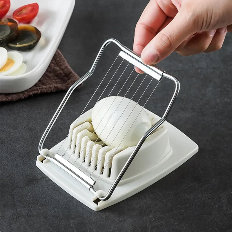 Egg Slicer & Fruit Cutter – Stainless Steel Kitchen Tool Egg Slicer Tool Babs