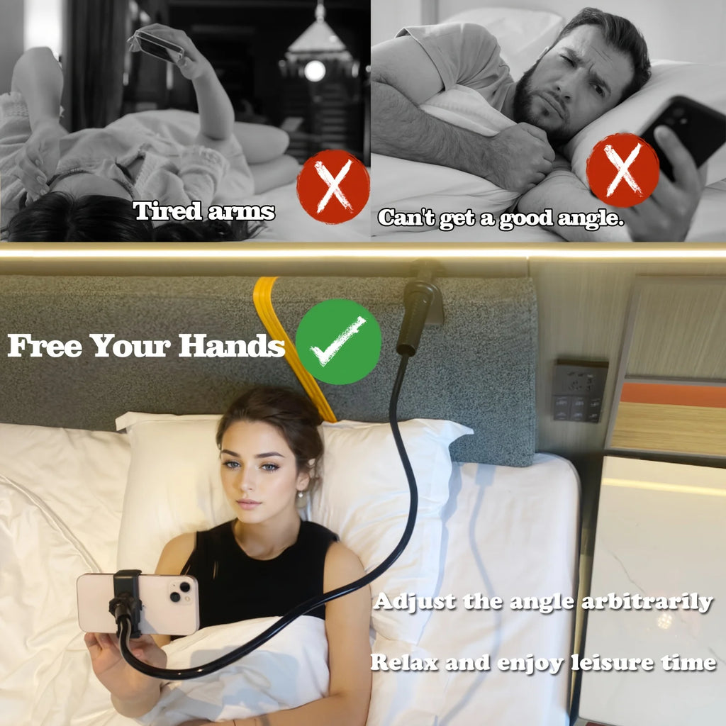 100cm Flexible Gooseneck Phone Stand – Long Arm Bedside Holder Gooseneck Phone Stand Babs
