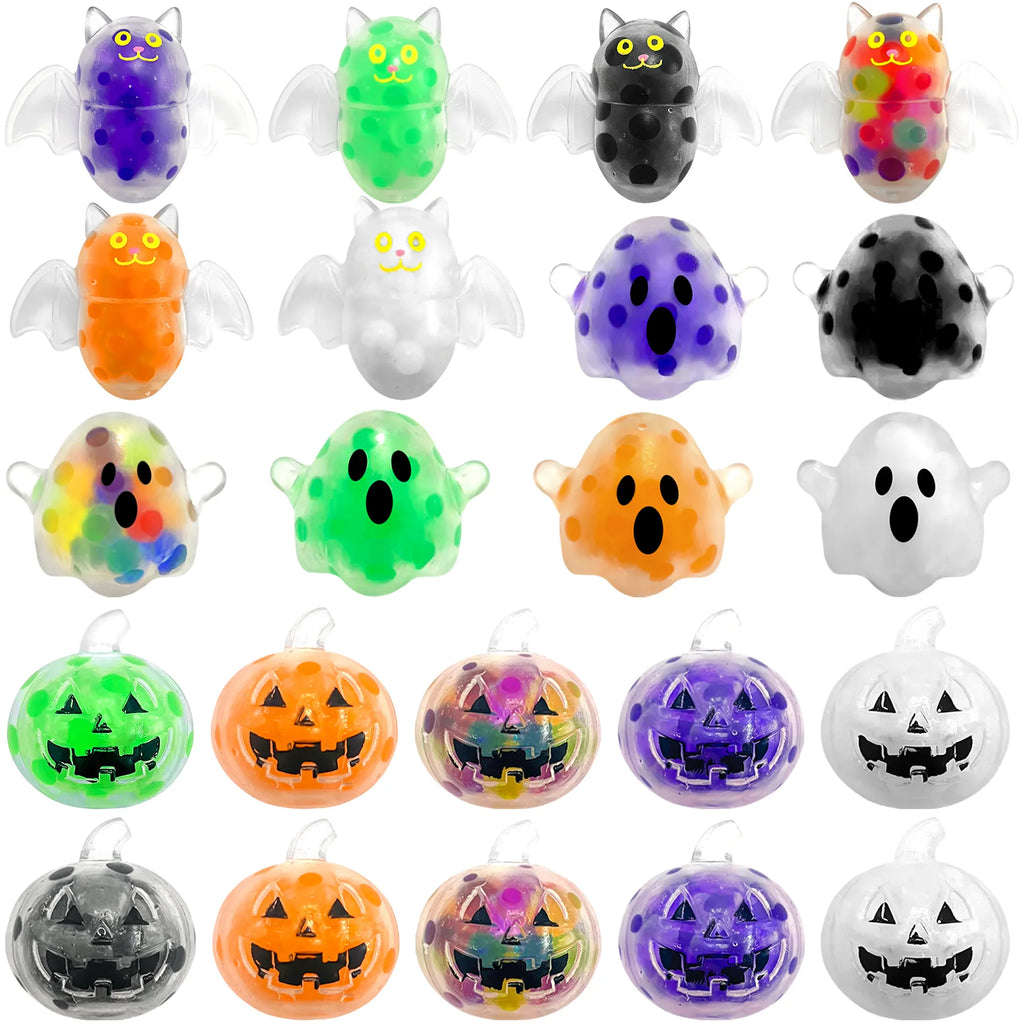 Halloween Squishy Fidget Ball – Pumpkin, Ghost & Bat Squeeze Toy Squishy Fidget Toy Babs Random-1PC