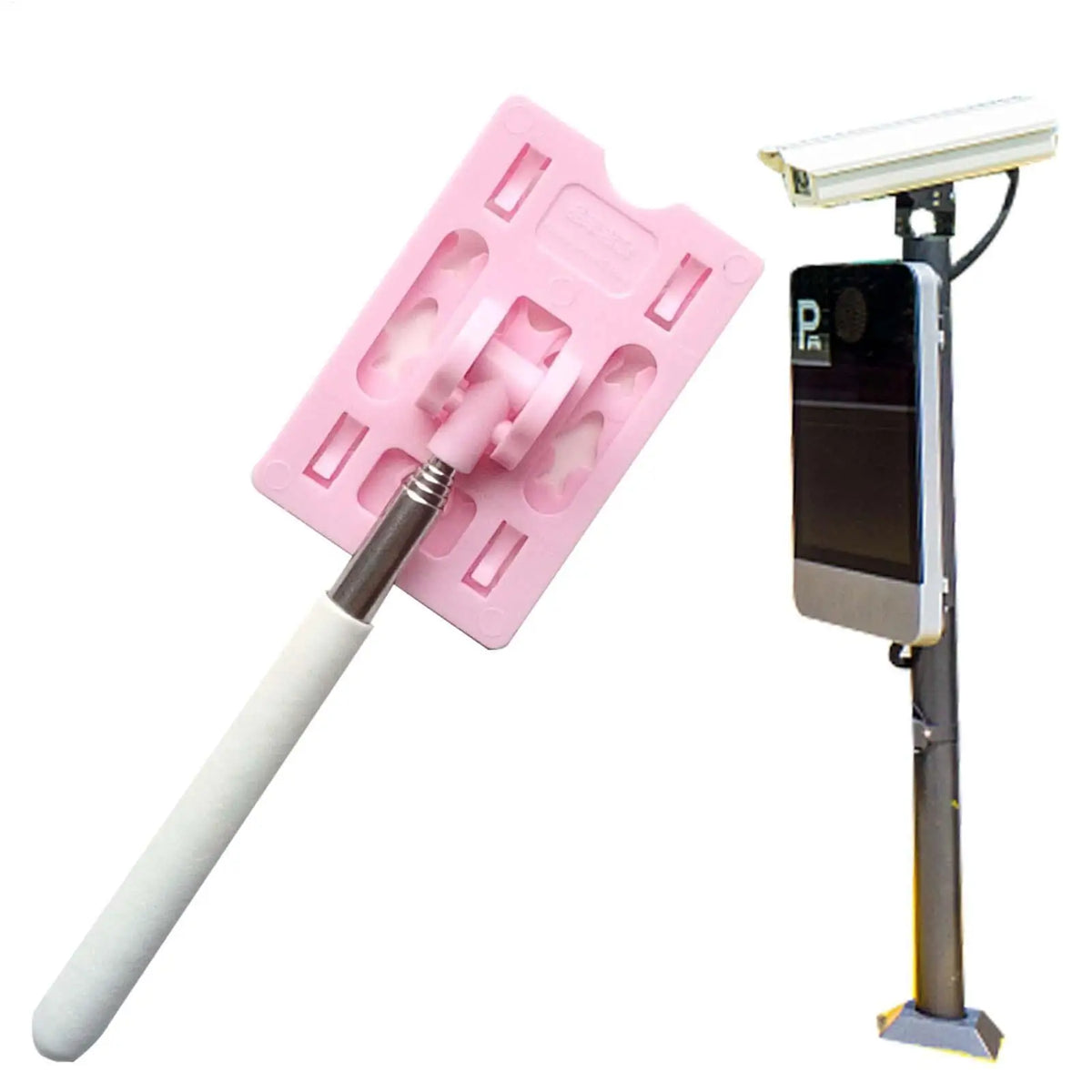 Telescopic Car Parking Card Holder Contactless Payment Rod Car Parking Tool Babs