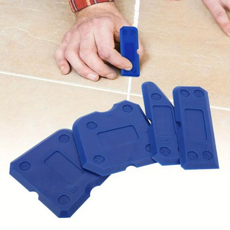 4-Piece Caulking Tool Set – Grout & Sealant Scraper Kit Caulking Tool Set Babs