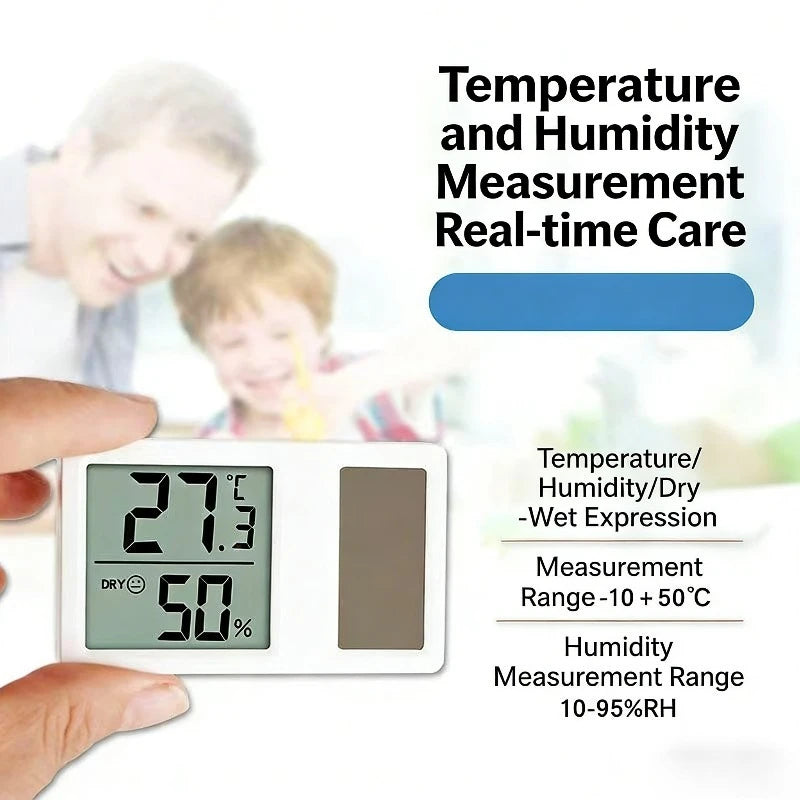 Solar Digital Thermometer Hygrometer – Indoor Temp & Humidity Monitor Digital Thermometer Hygrometer Babs
