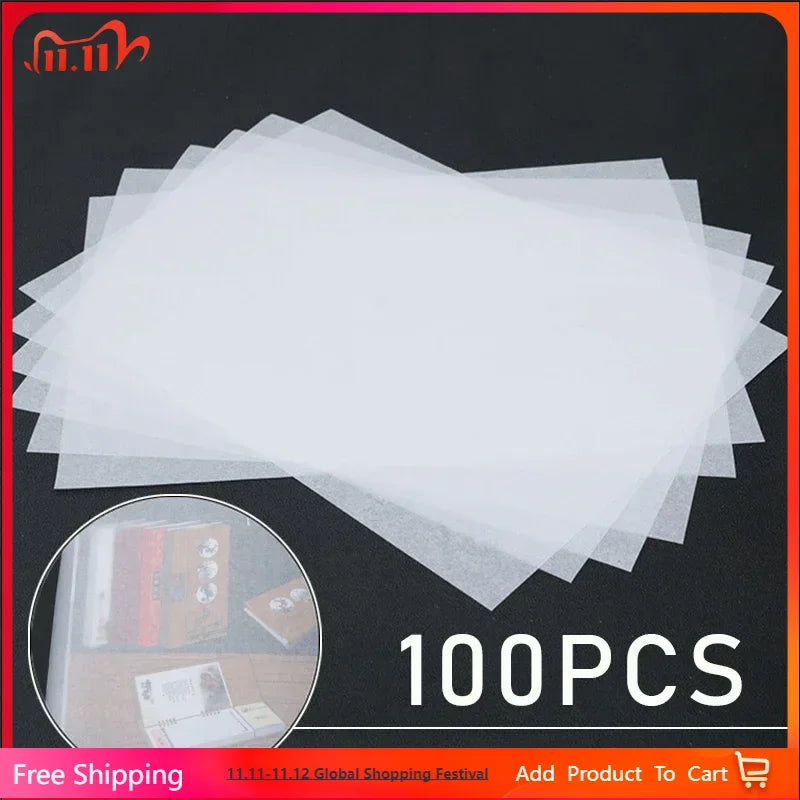 100pcs A4 Translucent Tracing Paper — Drawing, Calligraphy & DIY Art Tracing Paper Set Babs