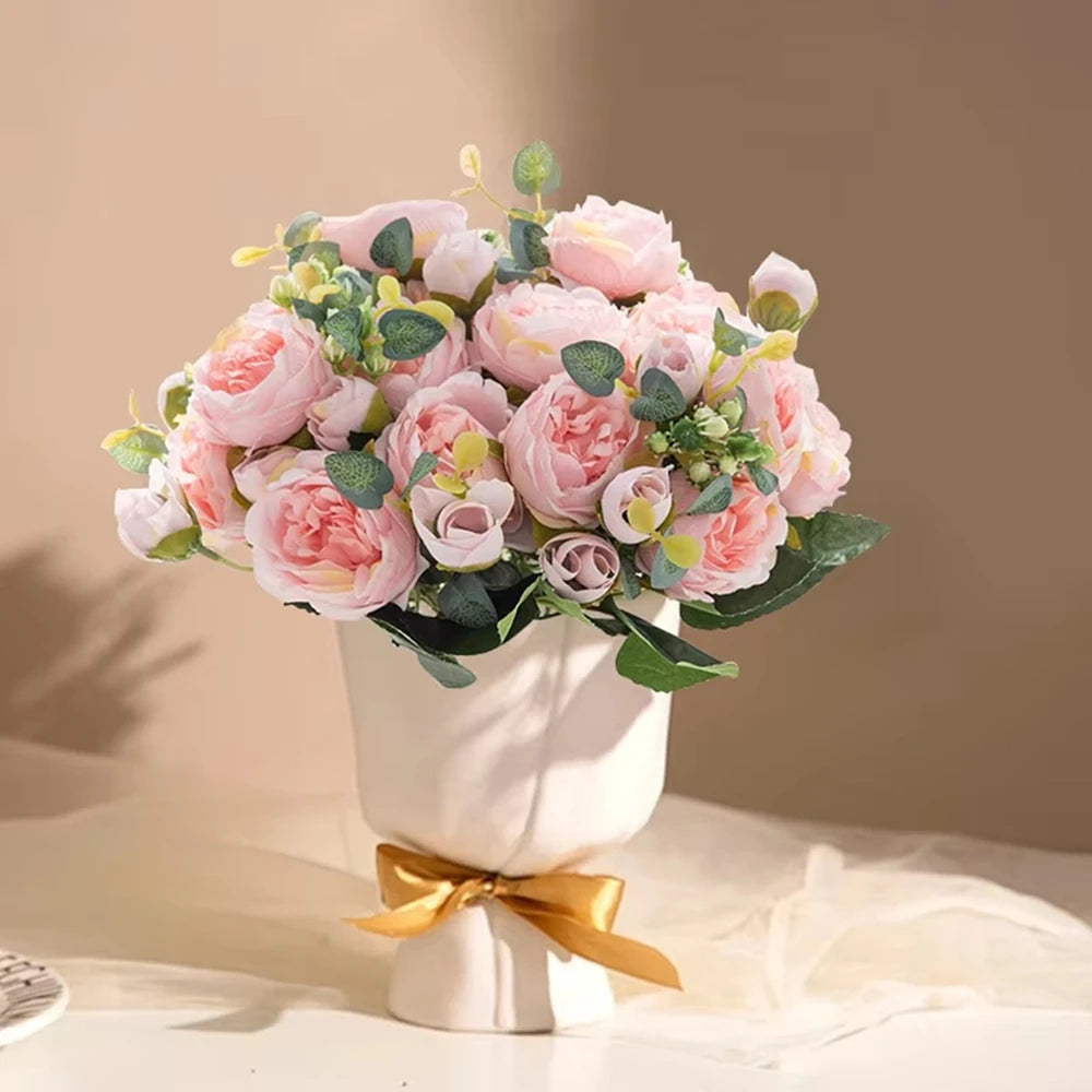Silk Peony Artificial Flower Bouquet | UV Protection Wedding Décor Artificial Flower Bouquet Babs