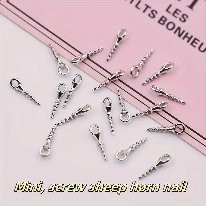 100 Mini Aluminum Eye Screws M2*3 for Wood, Walls & DIY Eye Screws Babs