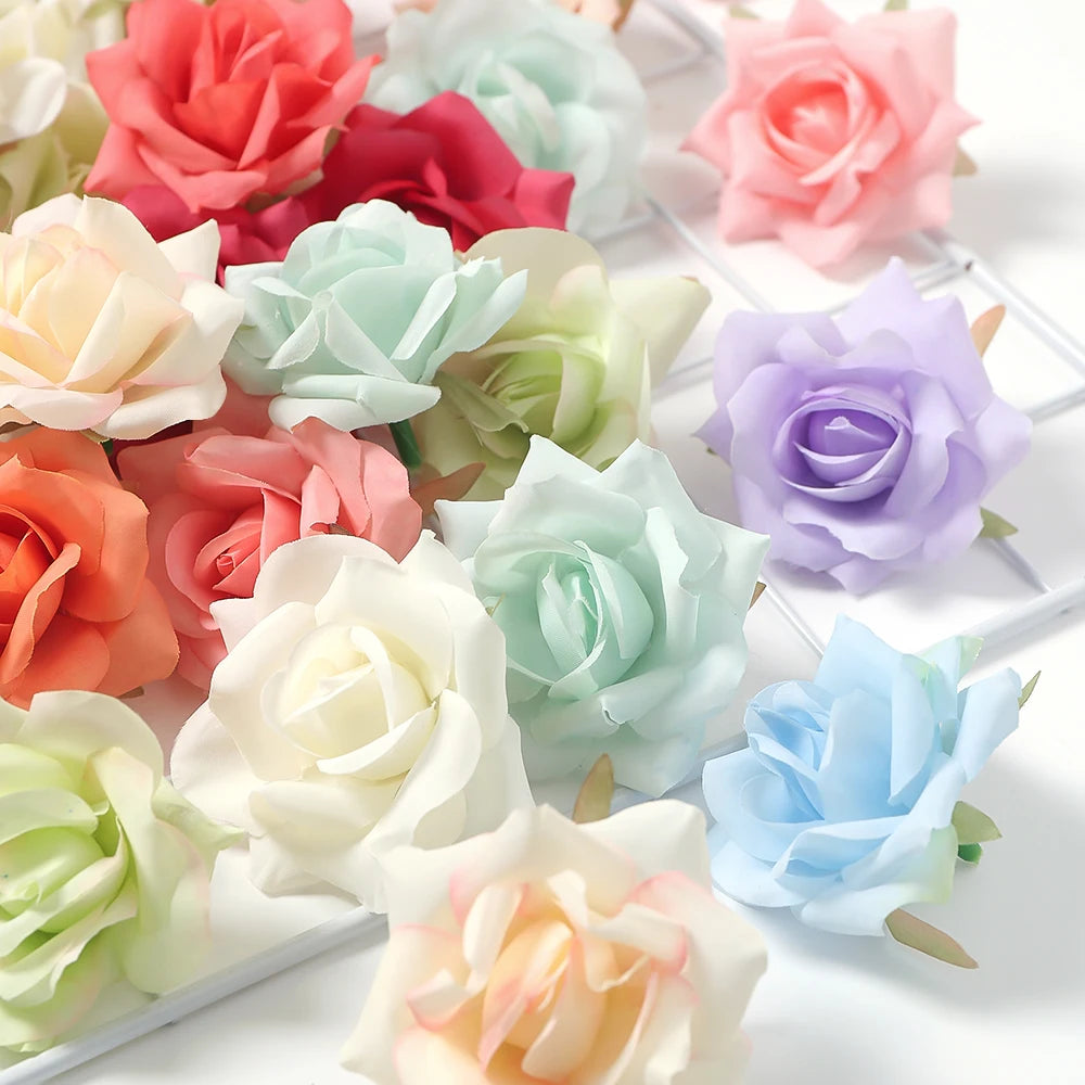 6cm Artificial Silk Rose Flower Heads – Wedding & Holiday Decor Artificial Flower Heads Babs