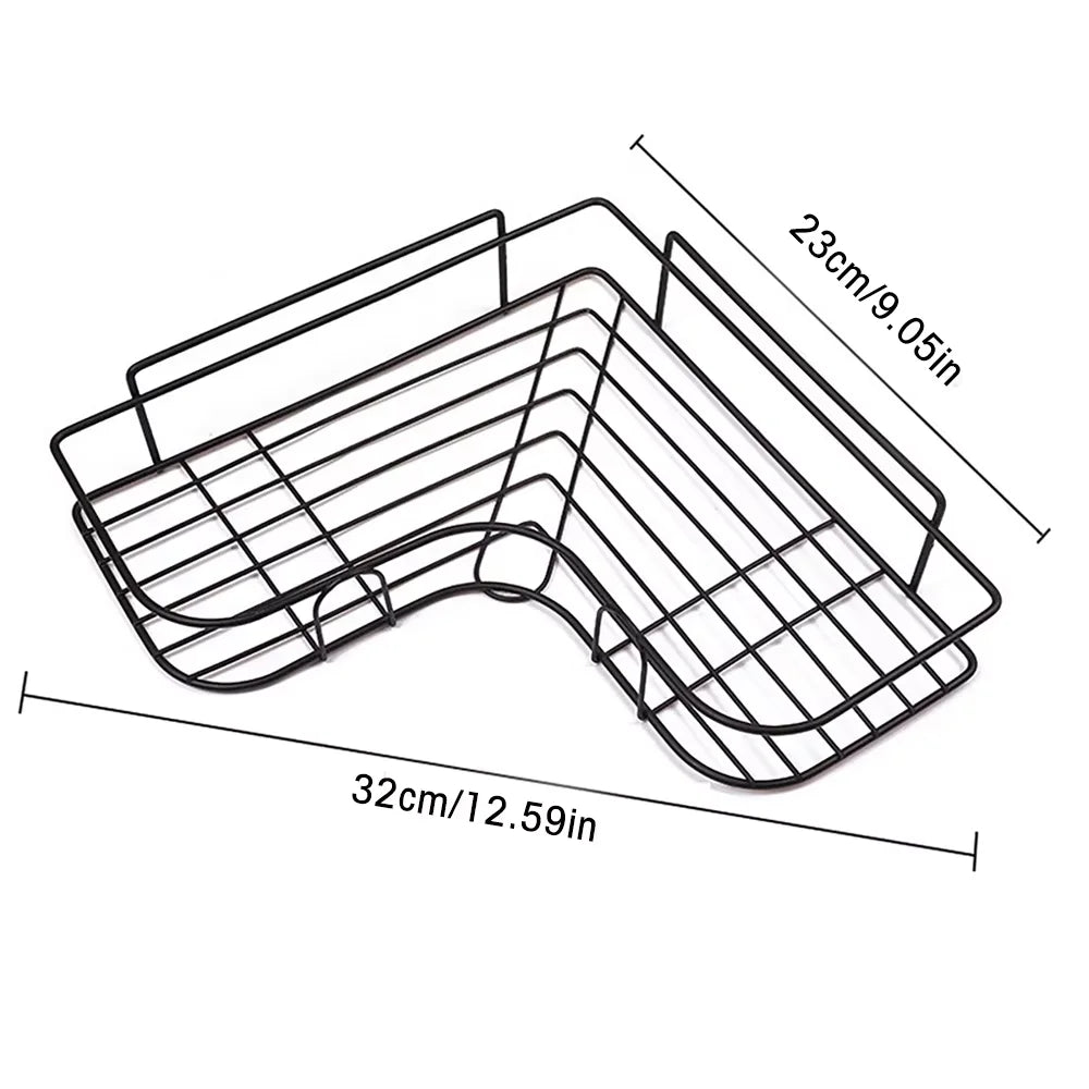 No-Drill Wall-Mounted Metal Storage Rack – Kitchen & Bathroom Wall-Mounted Storage Rack Babs