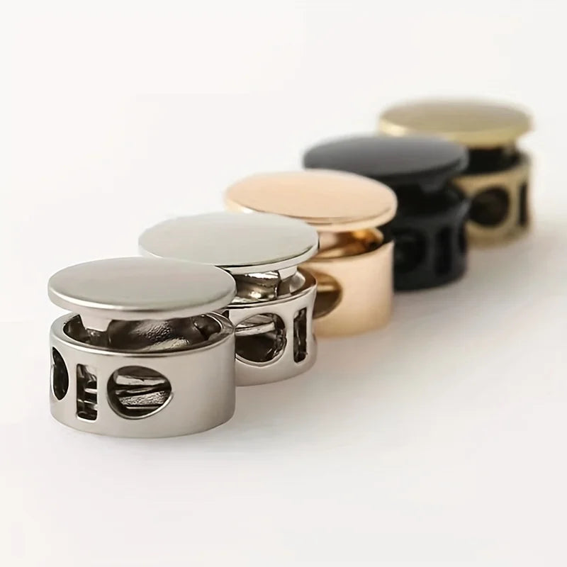 8pcs Metal Double Hole Spring Cord Lock Stopper Buckles DIY Cord Lock Buckles Babs