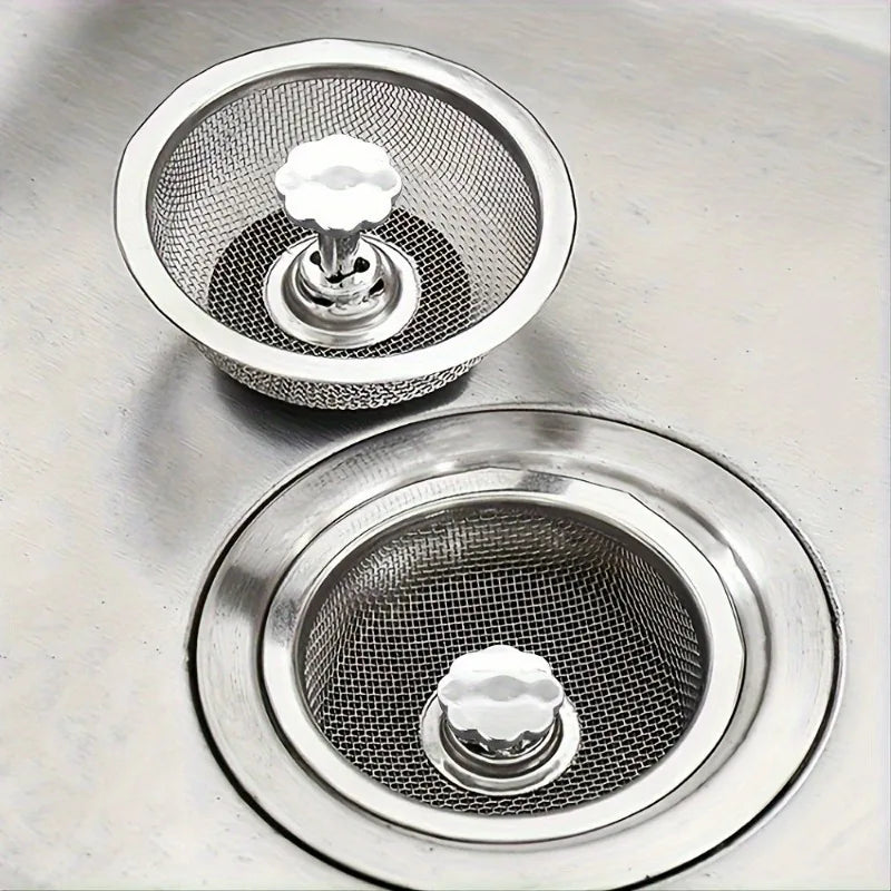 Stainless Steel Kitchen Sink Strainer Fine Mesh Filter & Plug Sink Strainer Babs