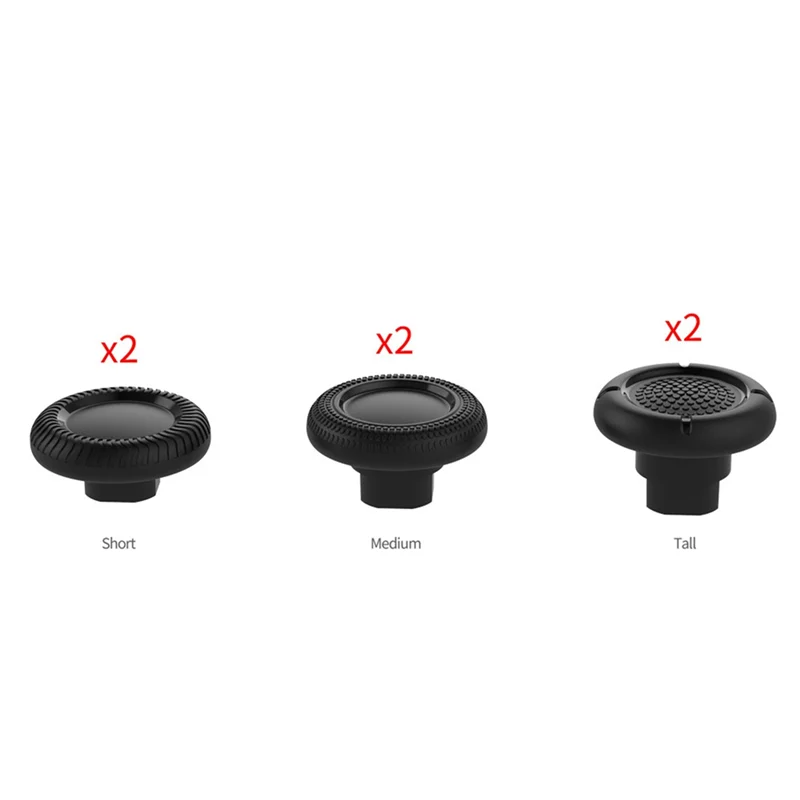 PS5 PS4 Switch Pro Thumbstick Caps – 6-Pack Black Joystick Controller Thumbstick Caps Babs