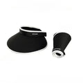 Women's Wide Brim Open-Top UV Sun Visor Hat | Foldable Sun Visor Hat Babs Black B
