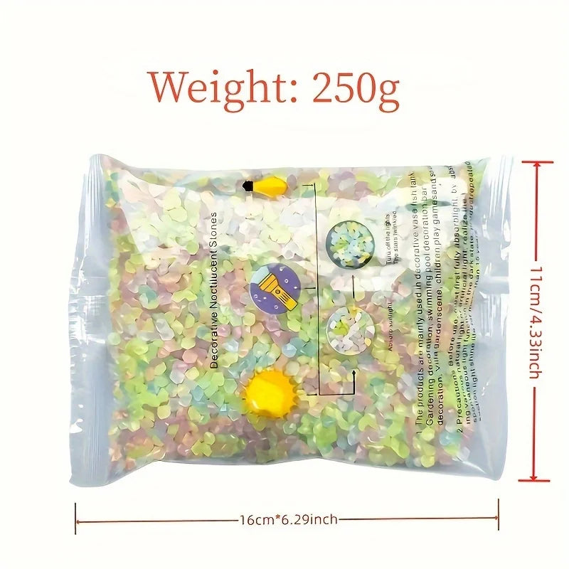 10,000 Pcs Luminous Fluorescent Sand Stones – Garden & Aquarium Decorative Luminous Stones Babs