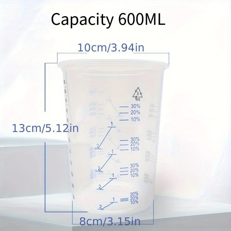 Disposable Plastic Paint Mixing & Measuring Cups – Clear Paint Mixing Cups Babs