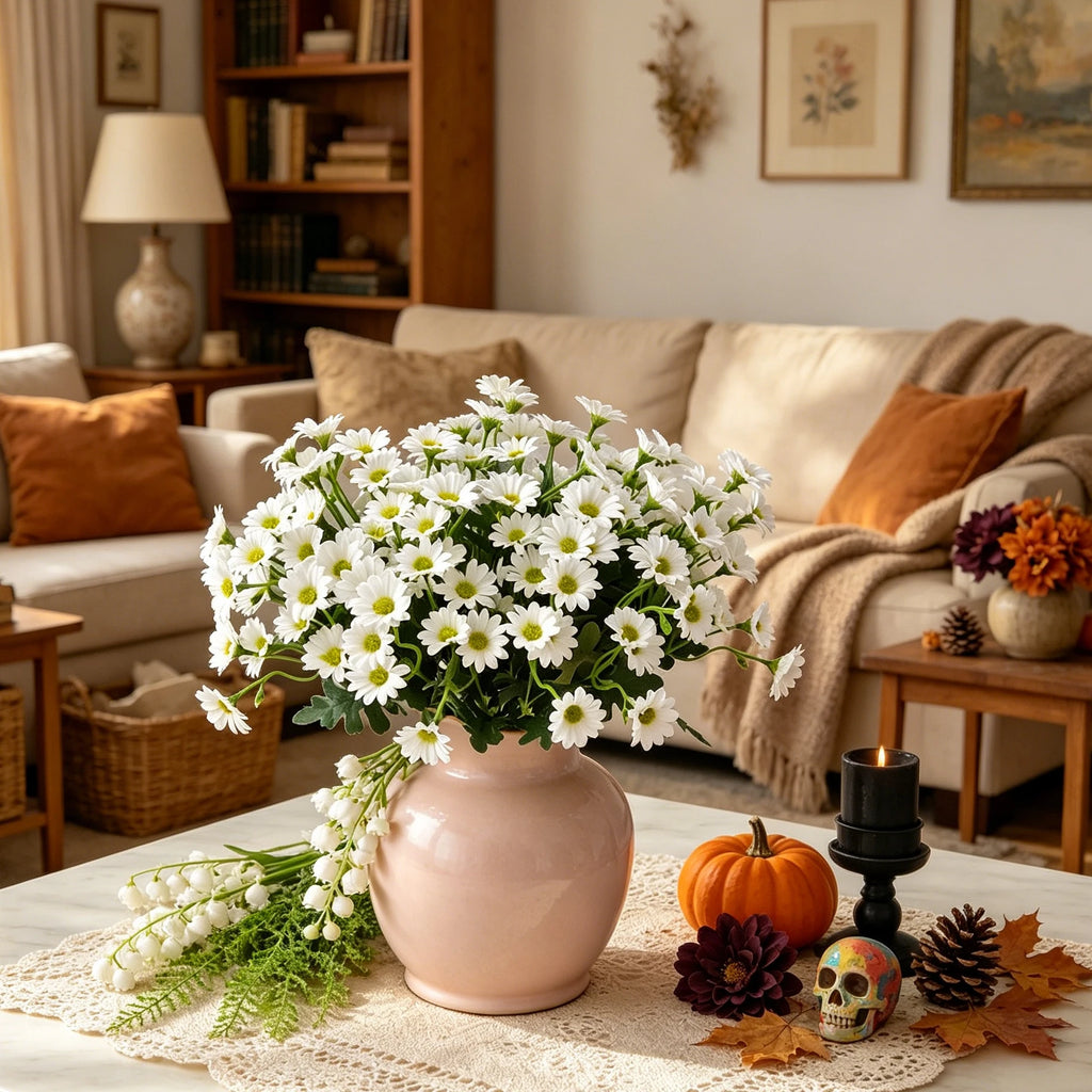 Silk Daisy Artificial Flowers Bouquet – Wedding & Home Decor Artificial Flower Bouquet Babs