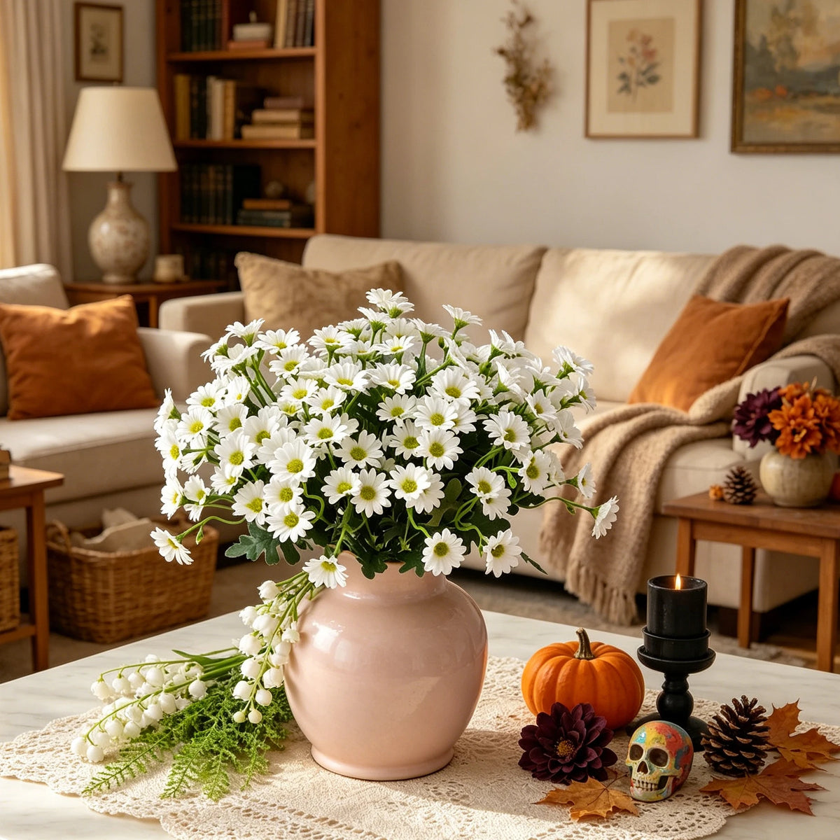 Silk Daisy Artificial Flowers Bouquet – Wedding & Home Decor Artificial Flower Bouquet Babs