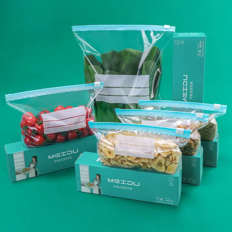 Resealable Zip Storage Bags Variety Pack – 50 Bags, 3 Sizes Food Storage Bags Babs