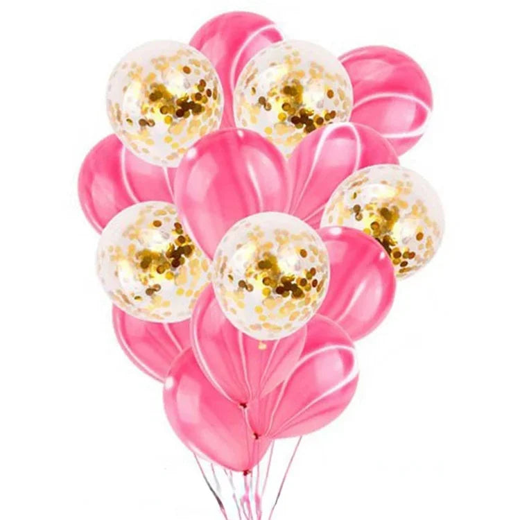 10-Pack Rose Gold Metallic Confetti Latex Party Balloons Party Balloons Babs 12 10inch