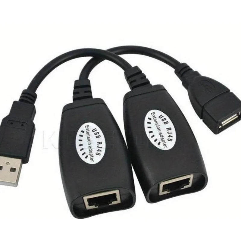 USB to RJ45 LAN Extension Adapter Extender Set – Black Network Adapter Babs